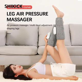 Máy mát xa bắp chân áp suất không khí SHIKICK, vải lanh chống bụi bẩn 360° Máy mát xa chân điện áp suất không khí, Máy mát xa chân lưu thông máu màu xám Unisex