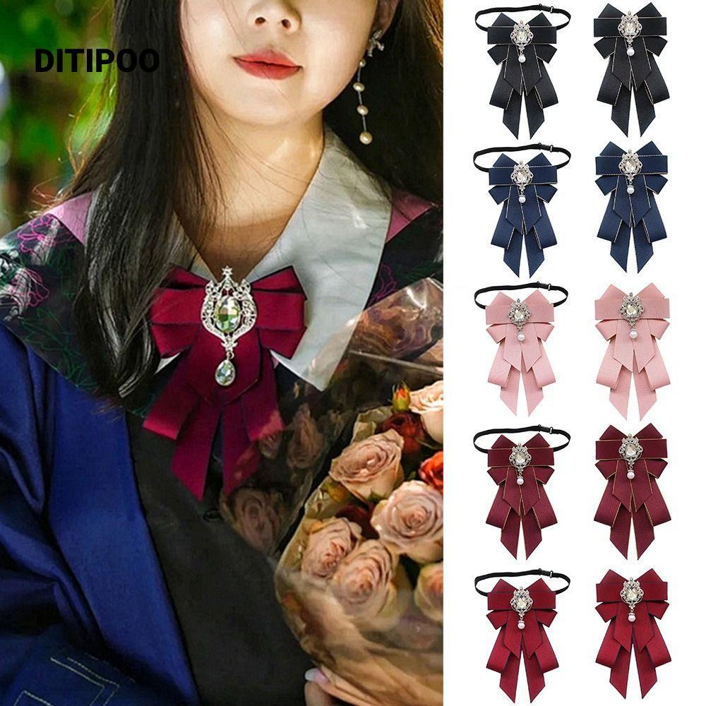Ditipoo Thắt Nơ, Lưng Pin Trang Trí Cổ Nơ Trâm Cài, Dây Đeo Điều Chỉnh Lưng Phụ Kiện Trang Sức DIY Cà Vạt Áo Sơ Mi Cổ Cô Gái