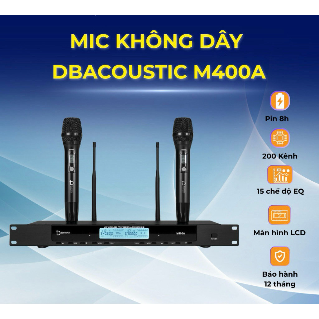 Micro Không Dây Cao Cấp dBacoustic M400A, Hàng Chính Hãng SAL, Bảo Hành 12 Tháng - Vinh Shop