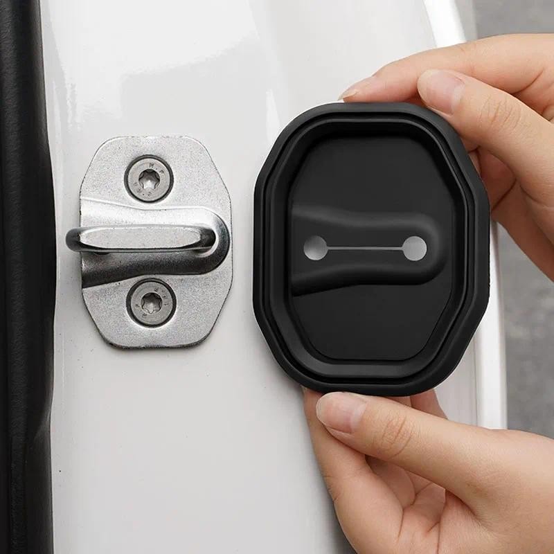 4 Vỏ Khóa Cửa Ô Tô Silicon Chống Rỉ Sét Cho NIO ET5 ET5T Lưu Diễn ET7 2022 2023 2024 Phụ Kiện Nội Th