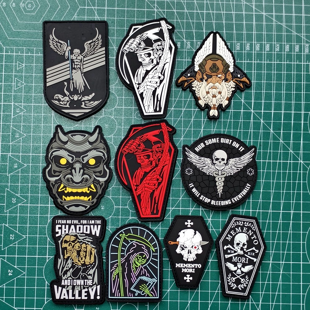 Spot Goods#Skull Creative Patch Badge Personalized Magic Patch Badge Morale Badge Shoulder Patch Dec