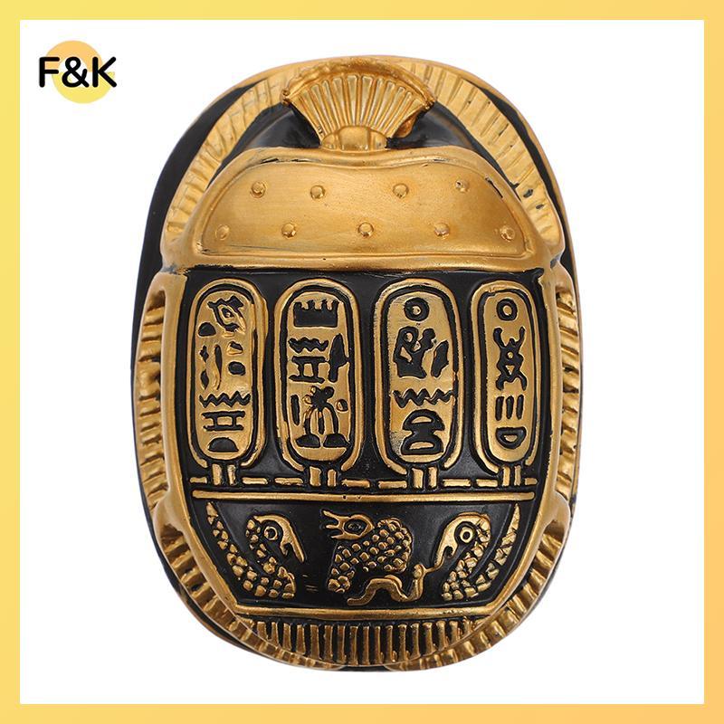 F & K Cổ Ai Cập Bùa Hộ Mệnh Scarab Hình Động Vật Trang Trí Độc Đáo Mini Scarab Cánh Cứng Lưu Niệm Hì