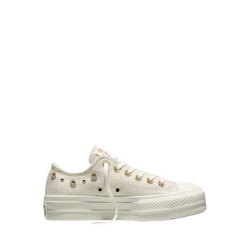 Giày Thể Thao Converse CTAS Lift Platform Heathered Glam Women's - Egret/Egret/Gold