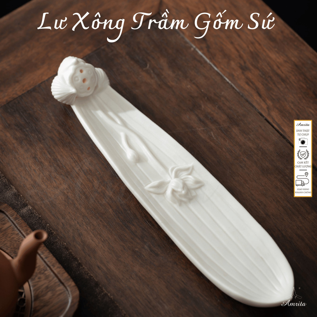 [Amrita] Lư Xông Trầm Gốm Sứ - CXNP182