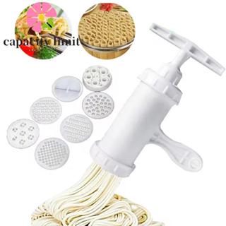 Máy làm mì ống giới hạn NĂNG LƯỢNG, Hướng dẫn sử dụng với 7 khuôn in khác nhau Máy ép mì, Nhà hàng dụng cụ Spaghetti nhựa trắng thực tế