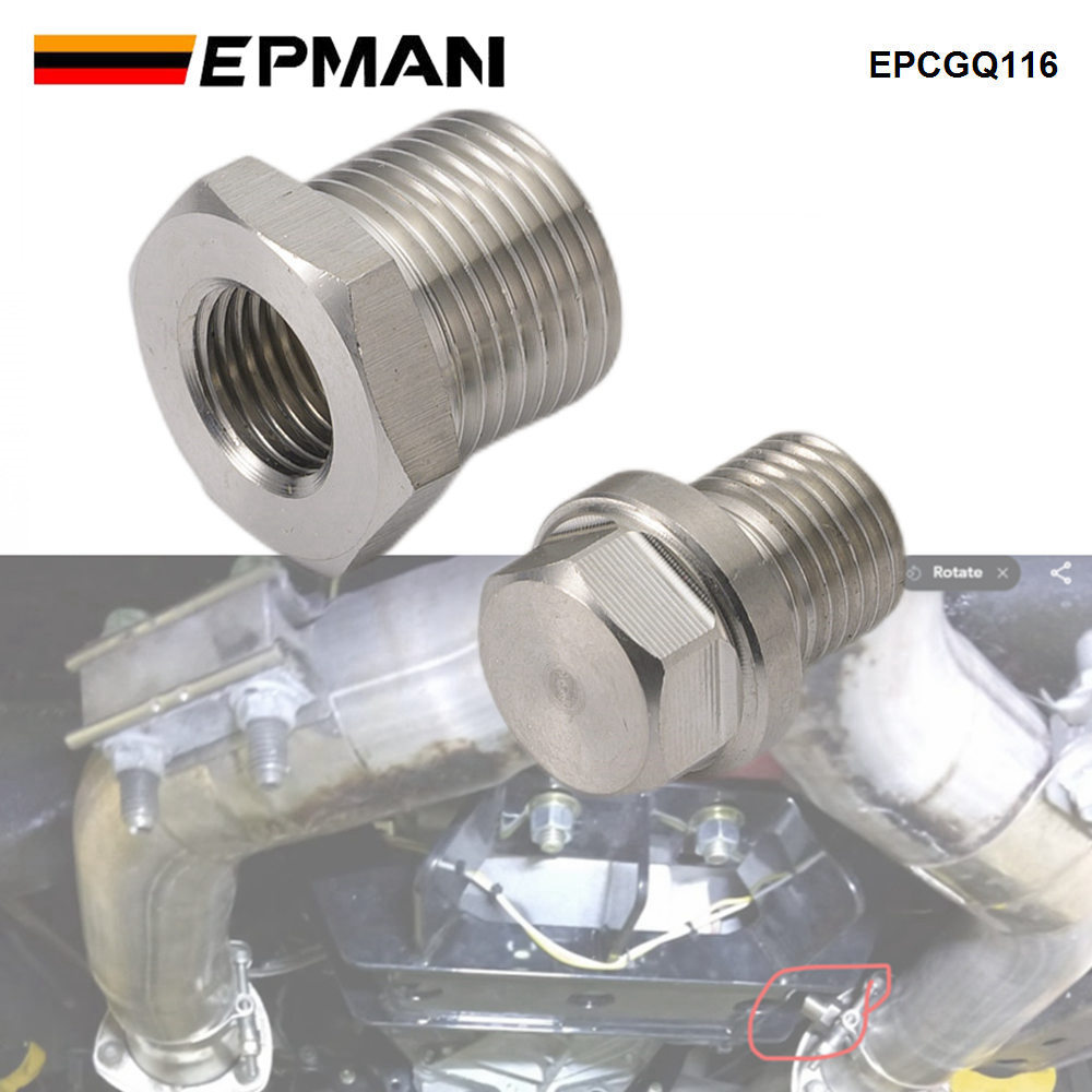 EP Thép không gỉ O2 Bung & M18 x 1.5 Sang M12 x 1.25 Adapter Cắm Cho Nissan Silvia S13 S14 SR20DET X