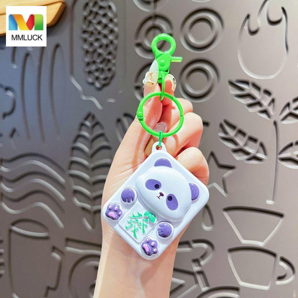 MMLUCK Mahjong Voice Móc khóa, với nhiều âm thanh Panda Mahjong Music Key Chain, Nút kỷ niệm hữu ích
