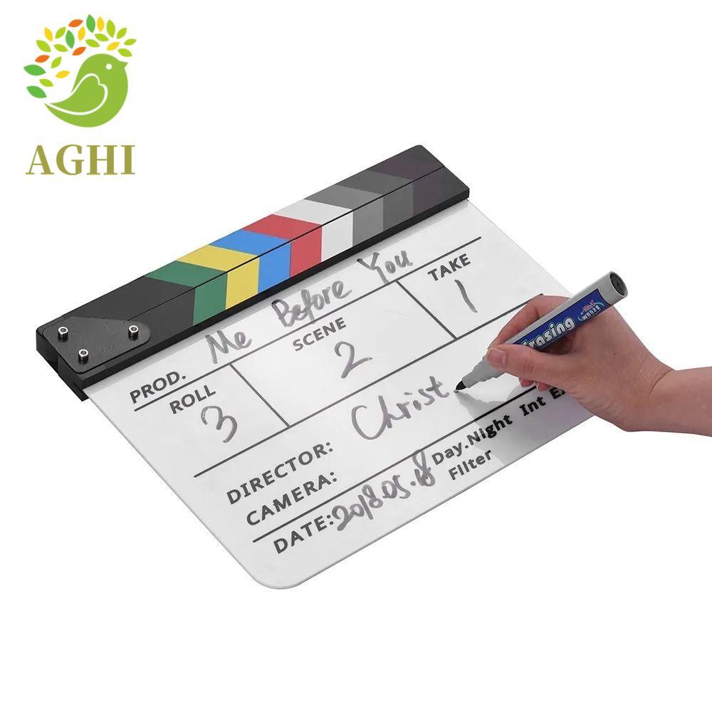 BLAZELINK Regisseur Scene Clapperboard, Acrylic Prop Photography Prop Ban Regisseur, Đồ trang trí ch
