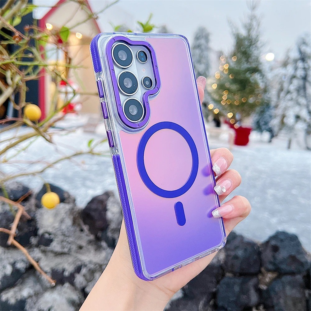 Dành Cho Samsung S26 S25 Plus S24 Ultra S25 FE A17 A37 A57 A16 A26 A36 A57 5G Ốp Lưng Từ Tính Laser 