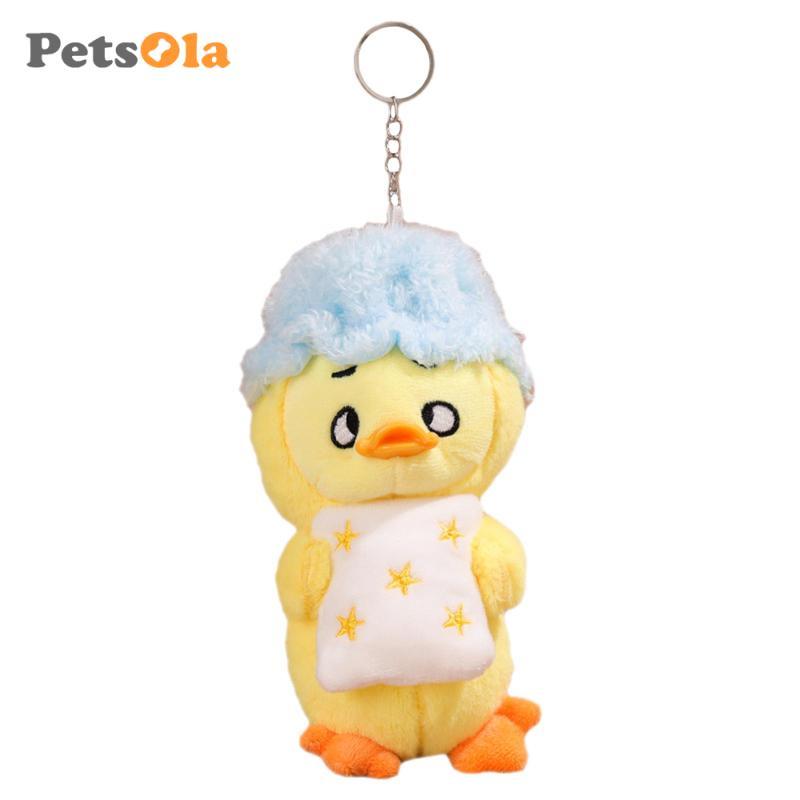 Sang Trọng Vịt Móc Khóa Xe Móc Khóa Vịt Sang Trọng Cotton Làm Đầy Đồ Trang Trí Treo Charm Sang Trọng