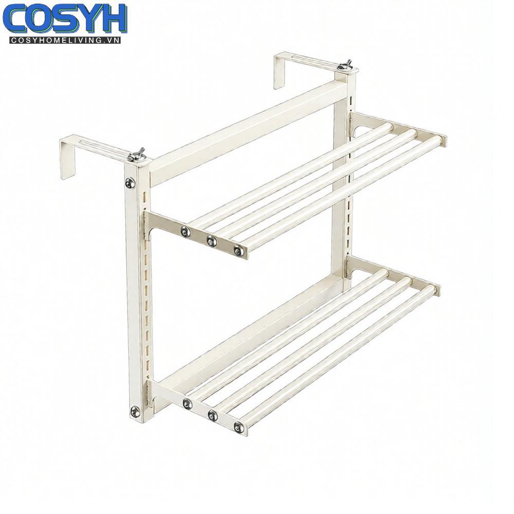 <cosyh>Wrought Iron Radiator Shelf Adjustable Removable Heat Resistant Rack 60 by 42 cm