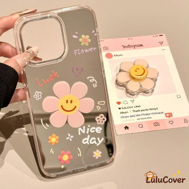 Mùa Xuân Hoa Cười Đứng Ốp Lưng Cho Xiaomi 17 Pro Max Ultra Poco C75 C71 C65 C61 C55 C51 C50 C40 C31 