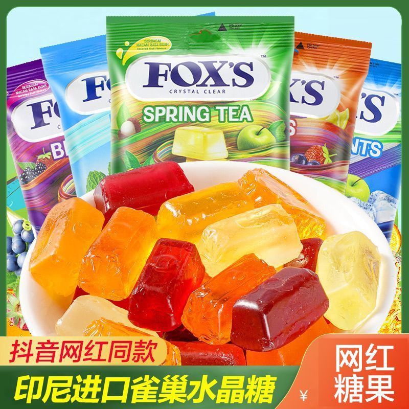 Indonesia FOXS FOXS Crystal Candy Crystal Mint Candy Bag Các loại trái cây Kẹo cứng Đồ ăn nhẹ hoài c