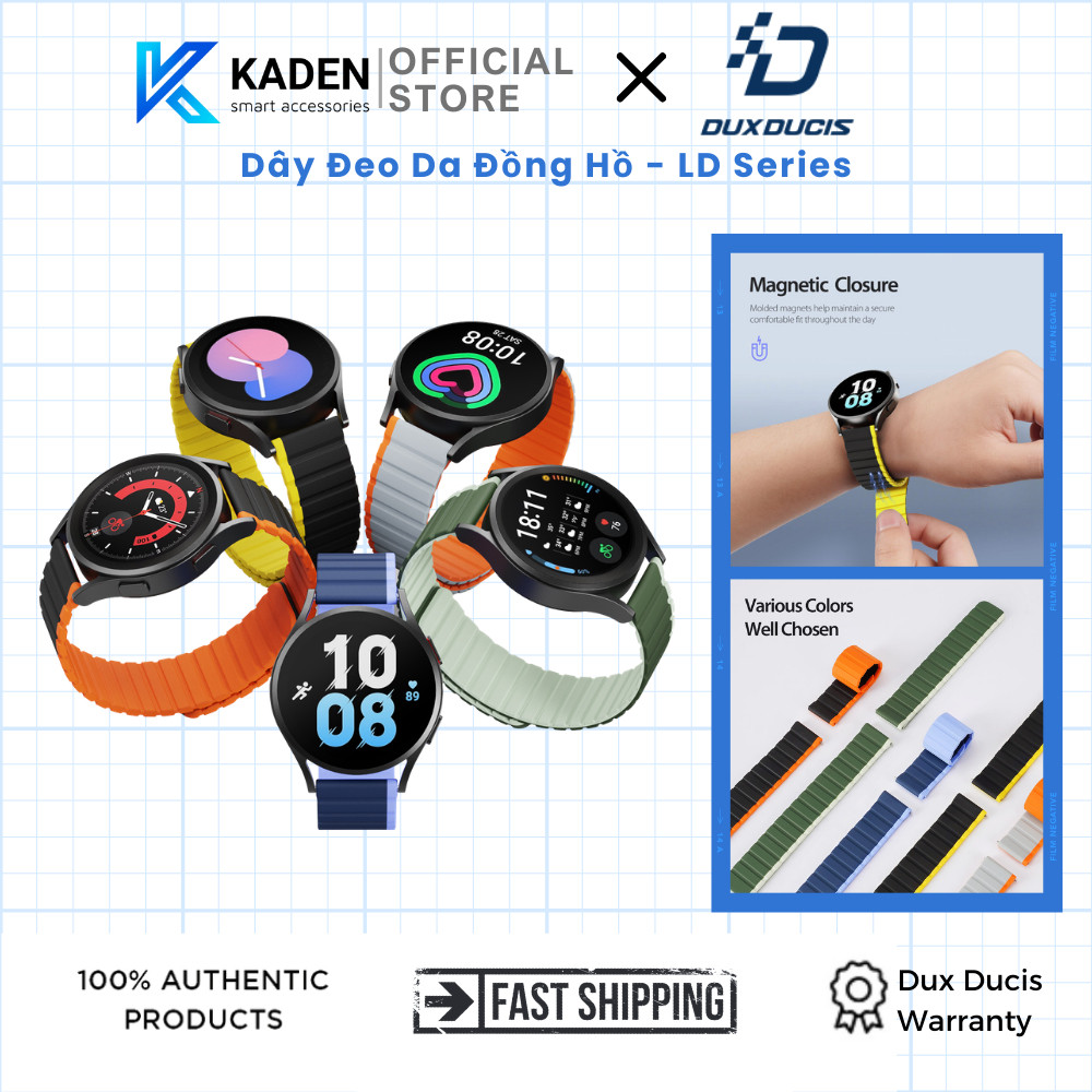 Dây Đeo Silicone Dux Ducis Dành Cho Samsung Galaxy Watch 6 / 5 / 4, Huawei Watch GT3 Pro /GT3/GT2, A