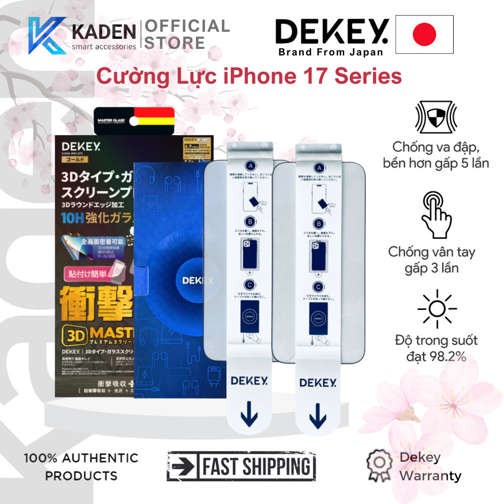 [Chính Hãng] [Có Khung] Kính Cường Lực iPhone Series Dekey 3D MASTER GLASS QUINTESSENCE 10H Viền Mỏn