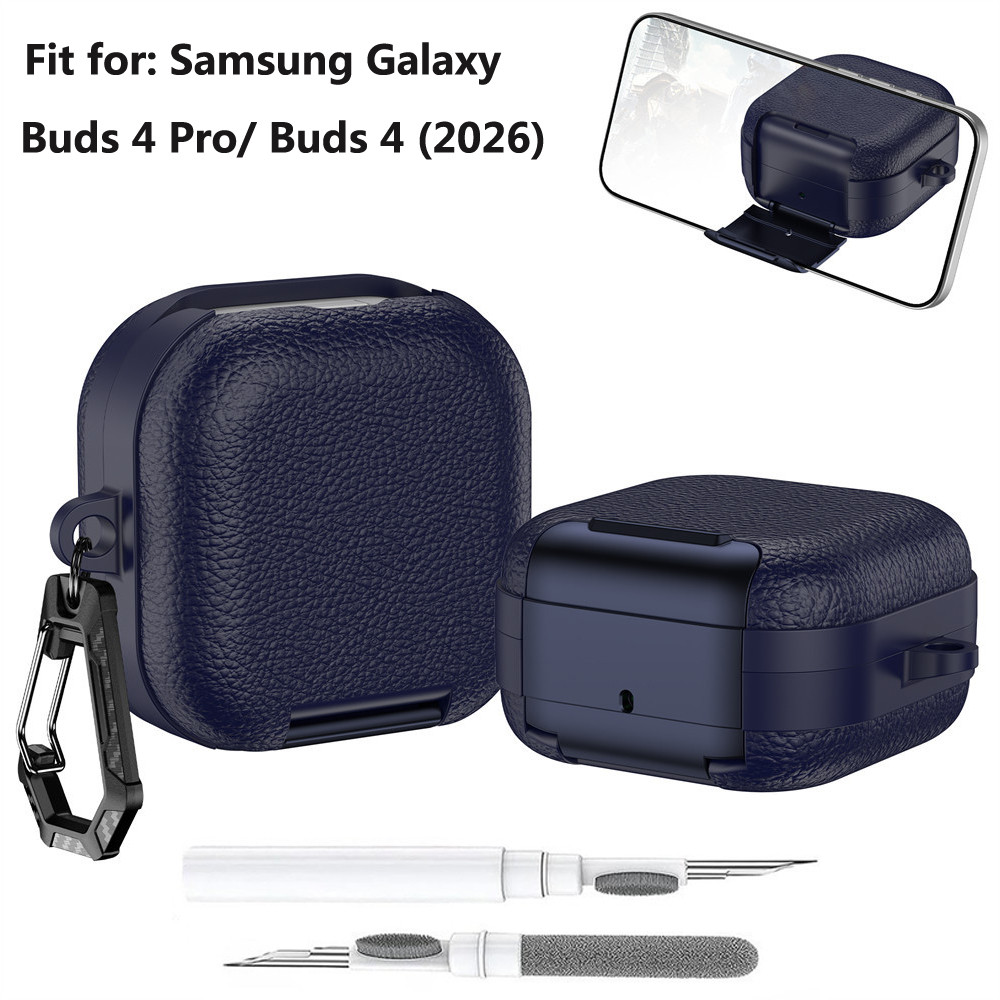 Dành Cho Samsung Galaxy Buds 4 Pro / Buds 4 (2026) / Bud 3 Pro / Buds3 / Buds 3 FE Ốp Lưng Có Đế Điệ