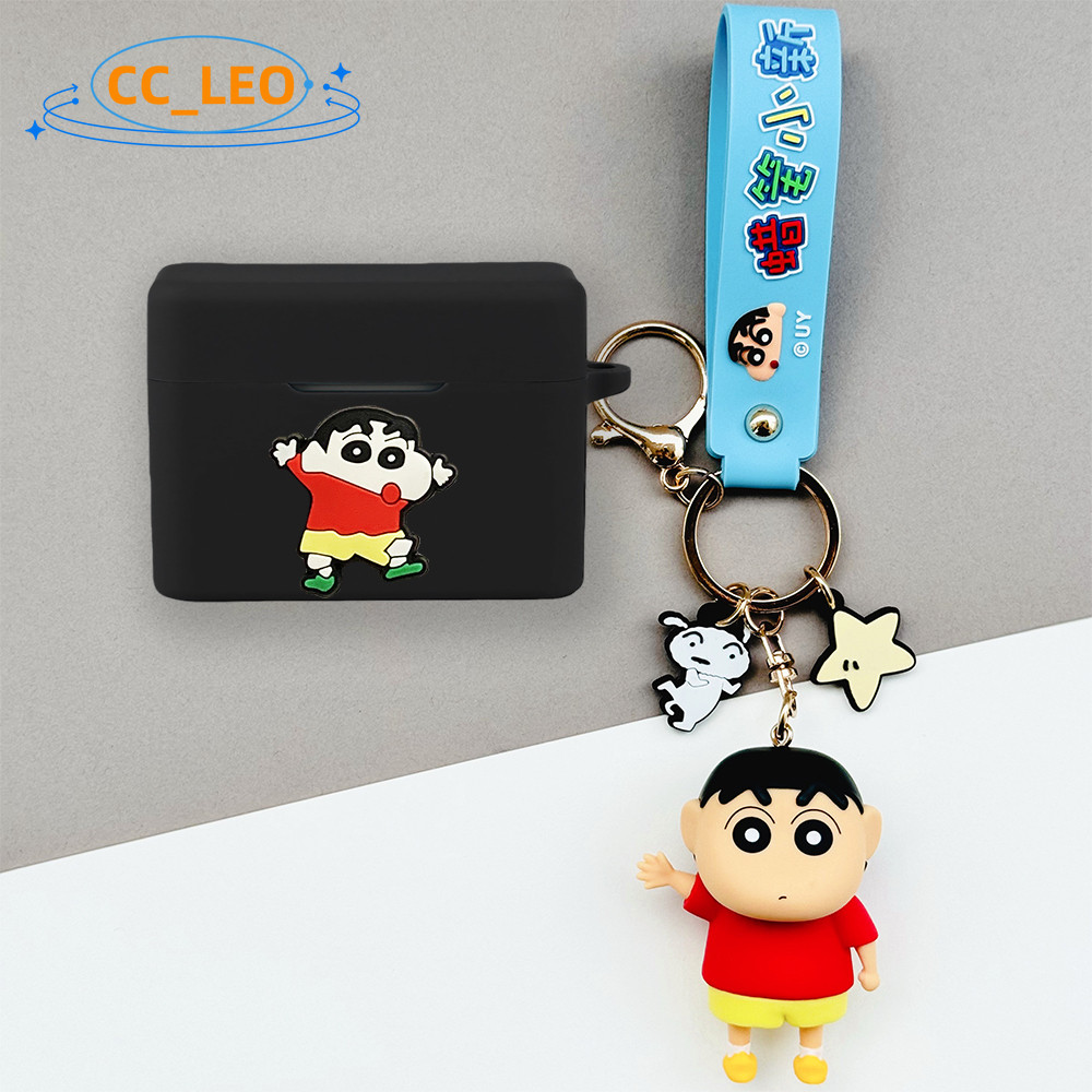 Case for MOONDROP MOCA Silicone Soft Case Cartoon Crayon Shin-chan Cute Keychain Pendant Suitable fo