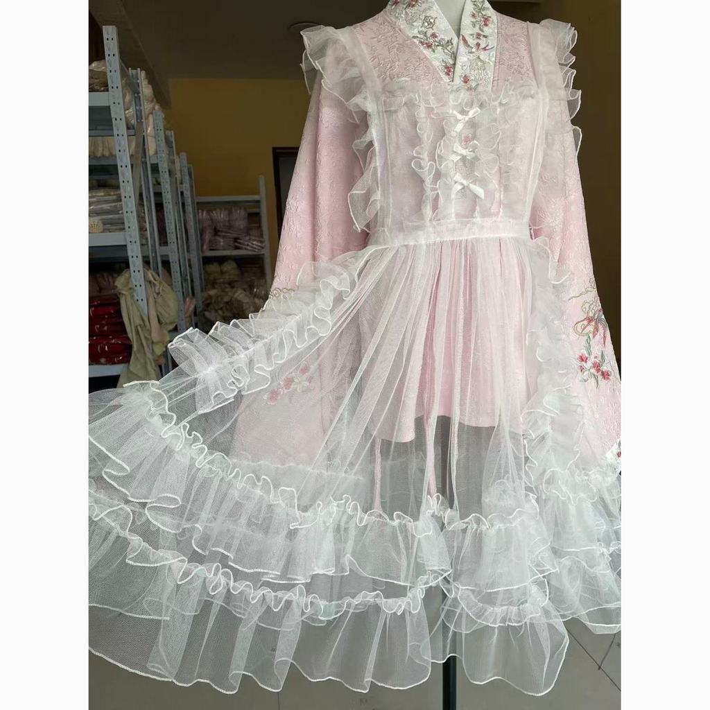 Gothic Đơn Over-the-Knee Dress Hanfu Over-the-Knee Dress Niche Layered Wear