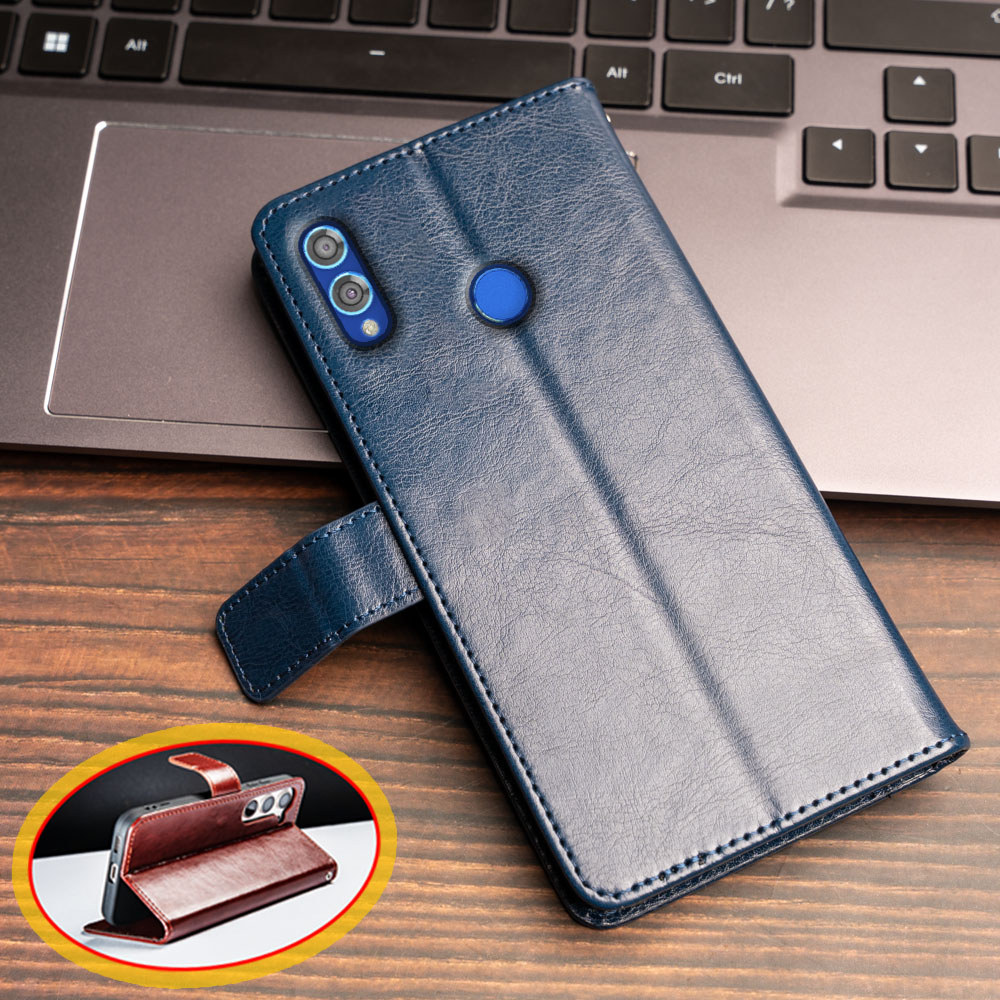 Ví Lật Da Ốp Lưng Điện Thoại Huawei Honor 10 Lite HRY-LX1 LX2 Chân Đế Hộp Đựng Thẻ TPU Chống Sốc