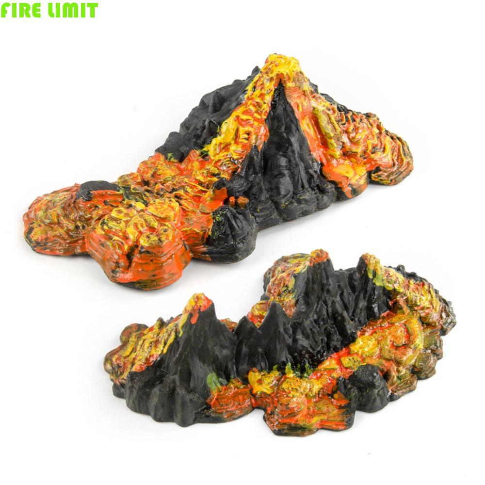 FIRE LIMIT Đồ chơi núi lửa mini, Phụ kiện trang trí đồ chơi mô phỏng Mô hình núi lửa, Bố trí bàn cát