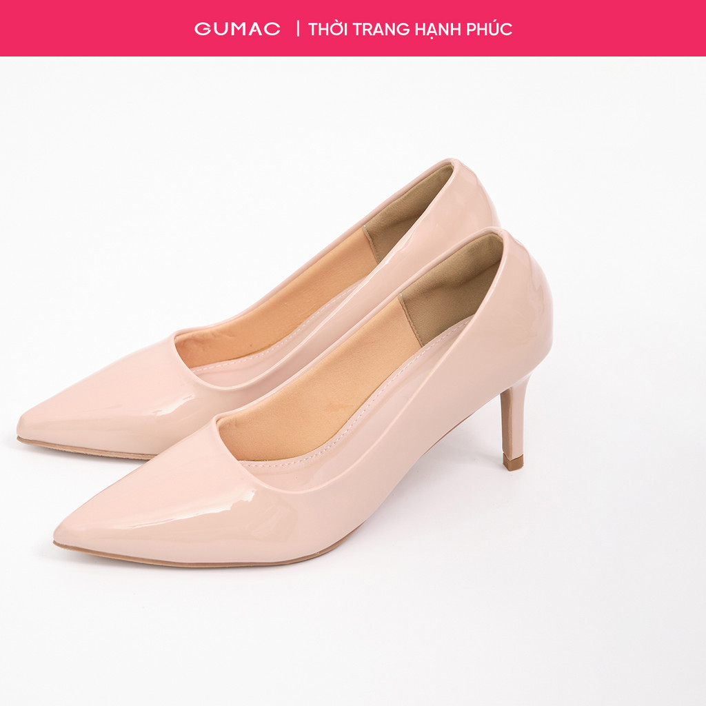 Giày cao gót nữ GUMAC da bóng  GF04043