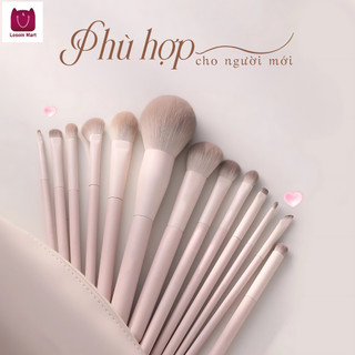 Bộ cọ trang điểm, cọ trang điểm lông mềm, bộ cọ trang điểm màu hồng, thoải mái và dễ sử dụng.