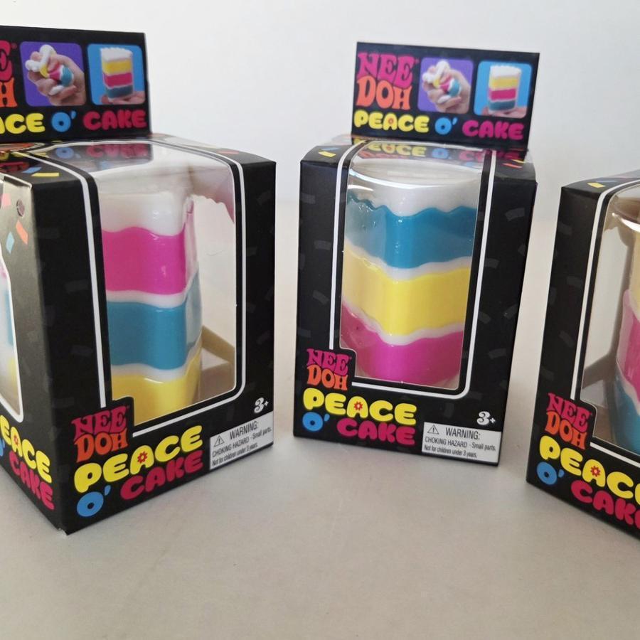 2026 Nee Doh Peace O 'Cake Squishy Fidget Toy Rainbow Cake Pinching Giảm Căng Thẳng Bóp Đồ Chơi opli