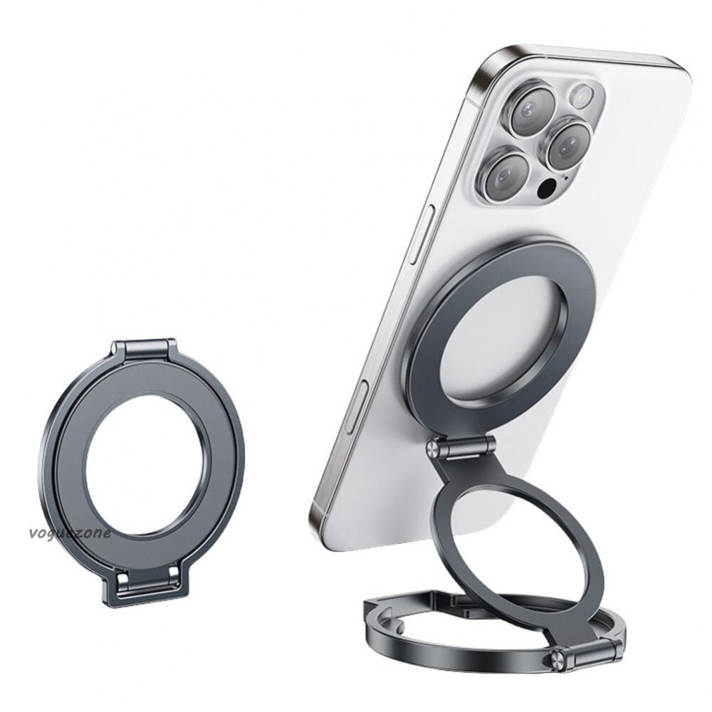 #VOGUEZ#Magnetic Phone Ring Holder for Secure Grip and Kickstand UltraThin Aluminum Grey