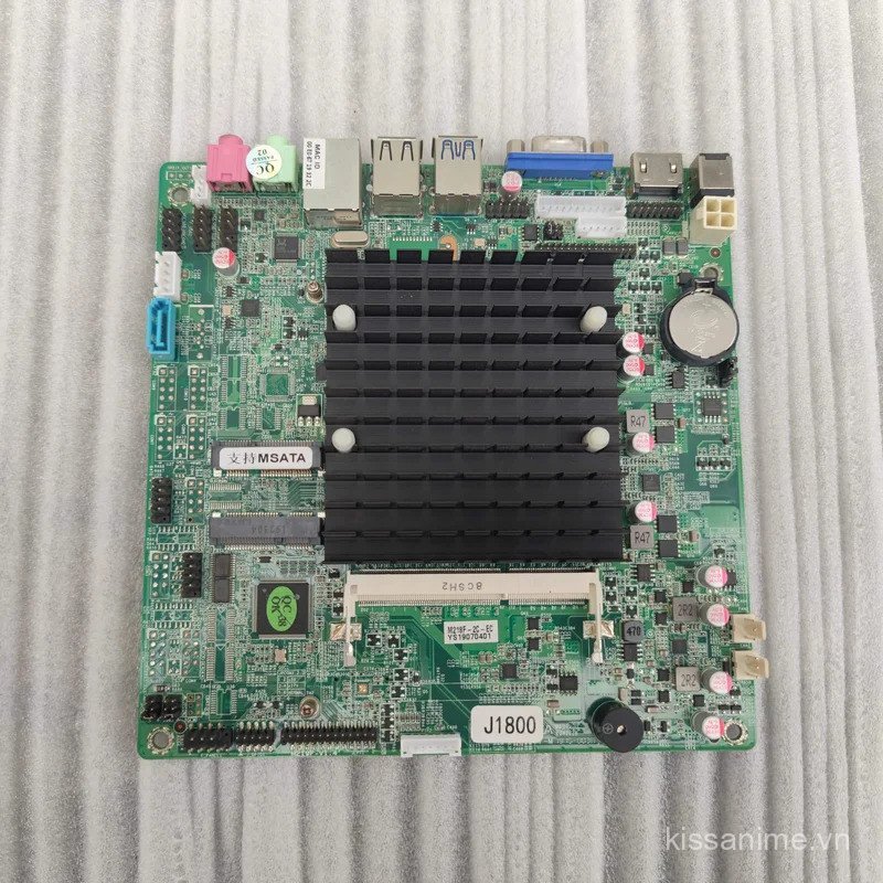 Mới ELSKY M218F J1800 Mini IPC Máy Tính Tiền Bo Mạch Chủ 17X17 ITX Silent DC Power LVDS