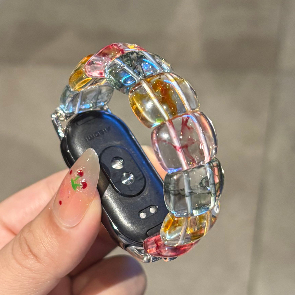 VTEYES Dây đeo pha lê thủy tinh trong suốt băng tự chế Thích hợp cho vòng tay Xiaomi 10 / 10NFC Phiê