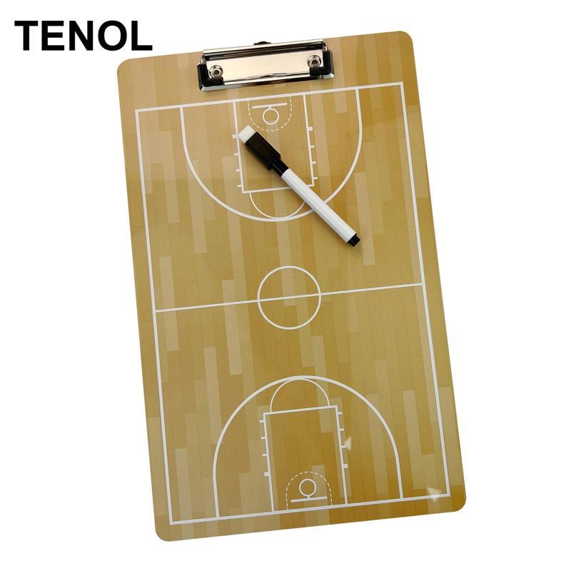 TENOL Dry Eraser Coaches Clipboard Competition with Marker Basketball Clipboard