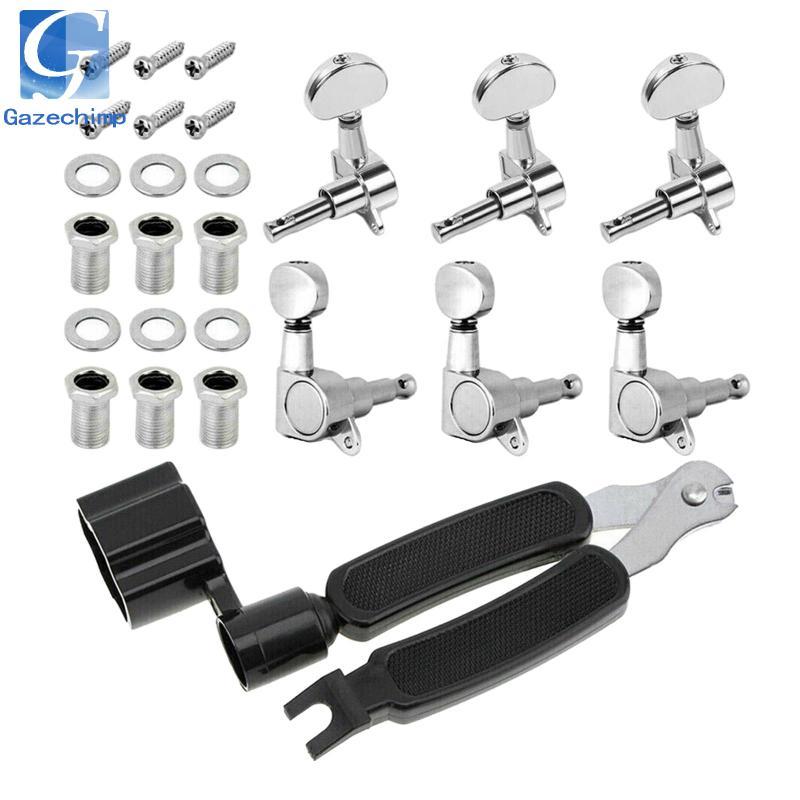 6 Cái Đầu Máy Đàn Guitar Núm, Chốt Chỉnh Dây Đàn Guitar Cho Đàn Guitar Điện Hoặc Acoustic (3 Cho Trá