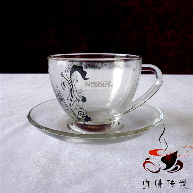 Nestle Coffee Classic Cup Đĩa Bộ sưu tập Nestle Easy Enjoy Heart Cup Kính cường lực Cốc cà phê Cappu