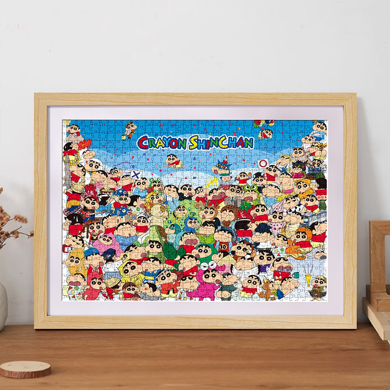 Tyk b. Khung ảnh xếp hình Spike Crayon Shin-Chan giá thấp 70x50 * 75 Khung ảnh treo tường Khung rỗng
