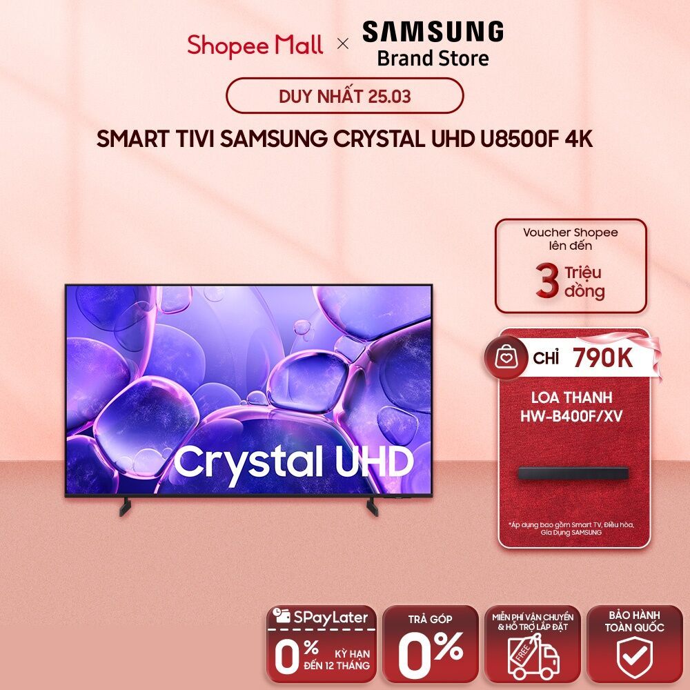 [MIỄN PHÍ VẬN CHUYỂN] Smart Tivi Samsung Crystal UHD U8500F 4K