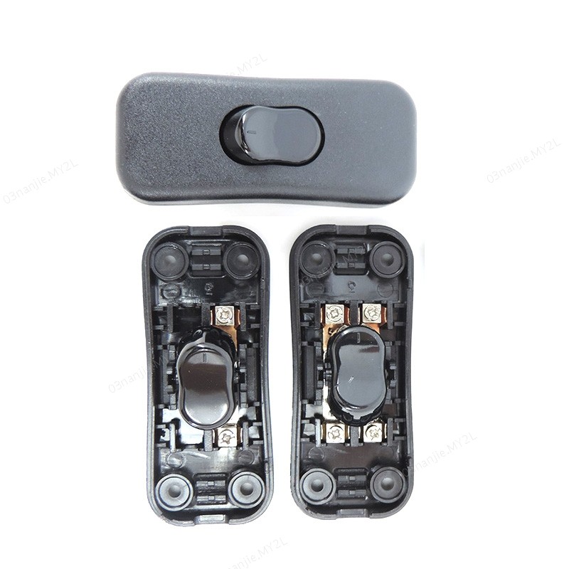 Chất Lượng Cao Đen 2A 303 Trực Tuyến BẬT TẮT Nút Nhấn Bàn Đèn Led Dây Công Tắc Điện 2gang Rocker Swi