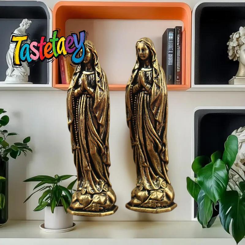 AdaChoi Đồng Maria Tượng Mặt Dây Chuyền Đồng Thau Maria Tượng Đồng Nguyên Chất Vintage Đức Trinh Nữ 