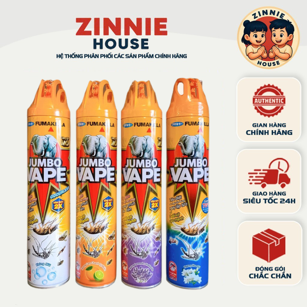 Chai Xịt Muỗi Côn Trùng Jumbo VAPE 600ML Nhiều Mùi – Diệt Muỗi, Kiến, Gián Nhanh, Dùng Trong Gia Đìn