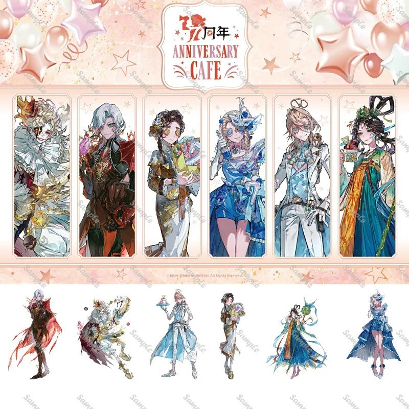 Mô Hình Standee Identity V 7th Anniversary Cafe Trang Trí Bàn Học Game IDV Mike Morton Richard Sterl