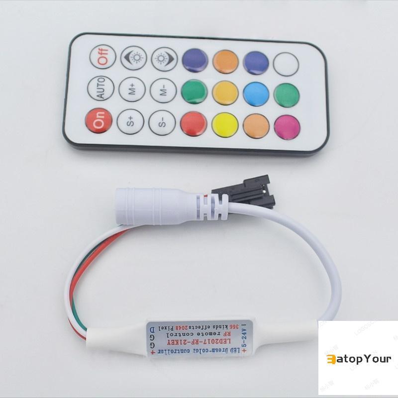 EatopYour 1 Bộ Điều Khiển Từ Xa Không Dây RF DC5V / 12V / 24V Mini Bộ Điều Khiển LED 3PIN Cho Màu Gi