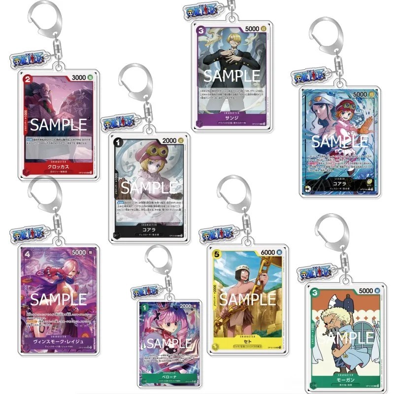 Móc khóa One Piece mô hình thẻ bài OPTCG Sanji Crocodile Boa Hancock Koala Perona Acrylic treo balo 