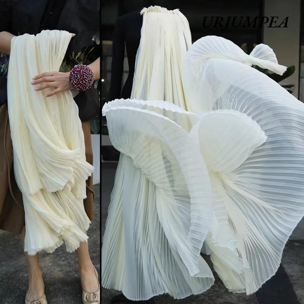 Váy Handmade Từ Vải Voan Và Organza, Vải Nhăn, Organza Xếp Ly Thủ Công, Phù hợp DIY Mùa Hè