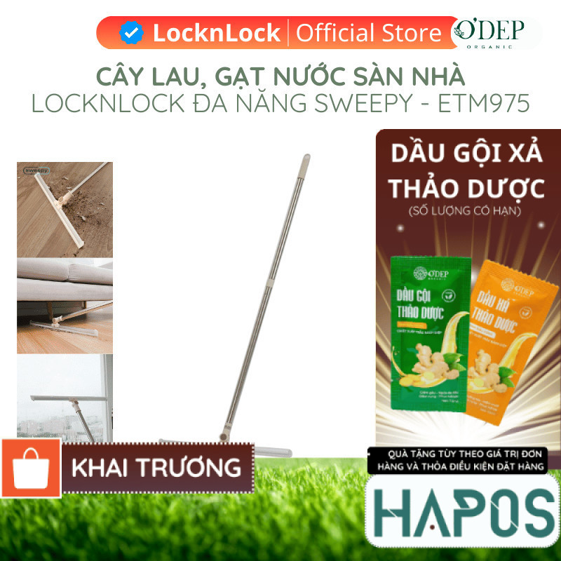 Cây lau sàn phẳng , gạt nước sàn nhà , chổi gạt kính đa năng Sweepy - ETM975 - HAPOS HOF