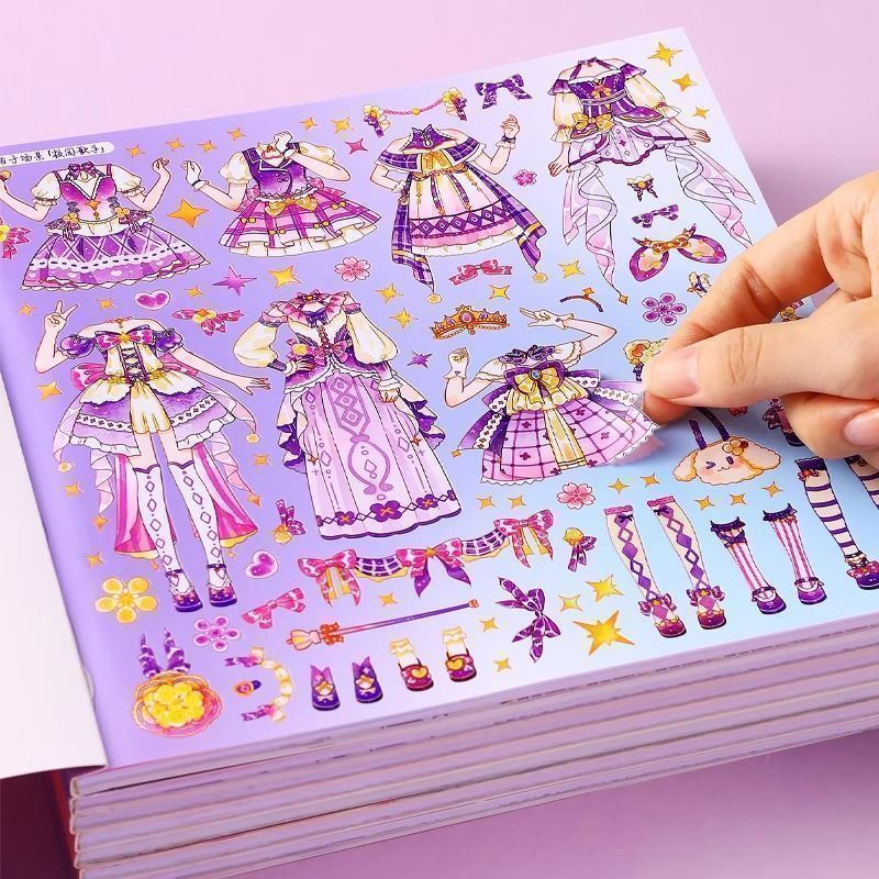 New Product#Sparkling Dress-Up Stickers for Girls' Crafts and Children's Activities DIY Educational 