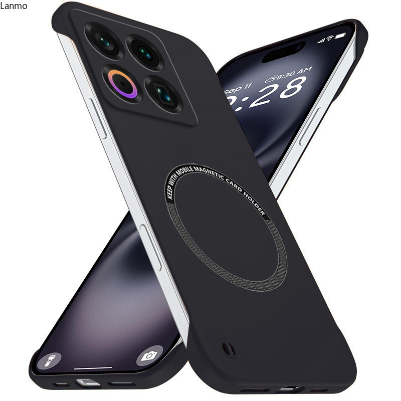 Mỏng Từ Tính Không Khung Cho Meizu 22 Meizu22 2025 5G Ốp Điện Thoại Mờ Chống Trầy Xước Vỏ PC Cứng Kh