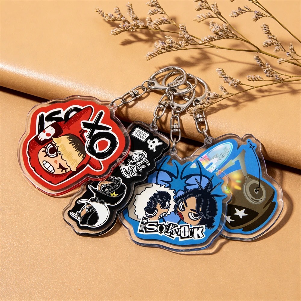 Móc khóa ISOKNOCK ISOxo Skrillex chibi mica acrylic trang trí balo túi xách phụ kiện quà tặng fan âm