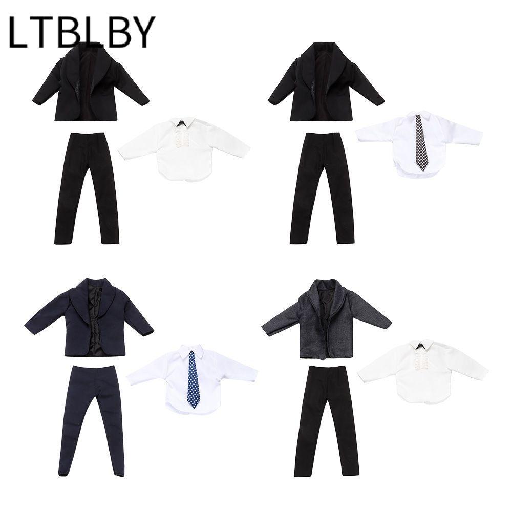 LTBLBY 11 Bộ Đồ Thường Ngày Quần Áo Sơ Mi, Mặc Hàng Ngày Đẹp Trai 1 / 6 Quần Áo Búp Bê Nam, 6 Phong 