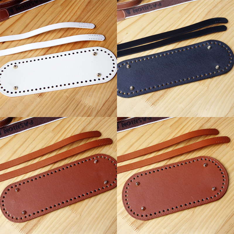 Túi đựng rau quả hình bầu dục 25x12 Phụ kiện túi Tote dệt tay tự làm Túi 30x10 có kết hợp đáy