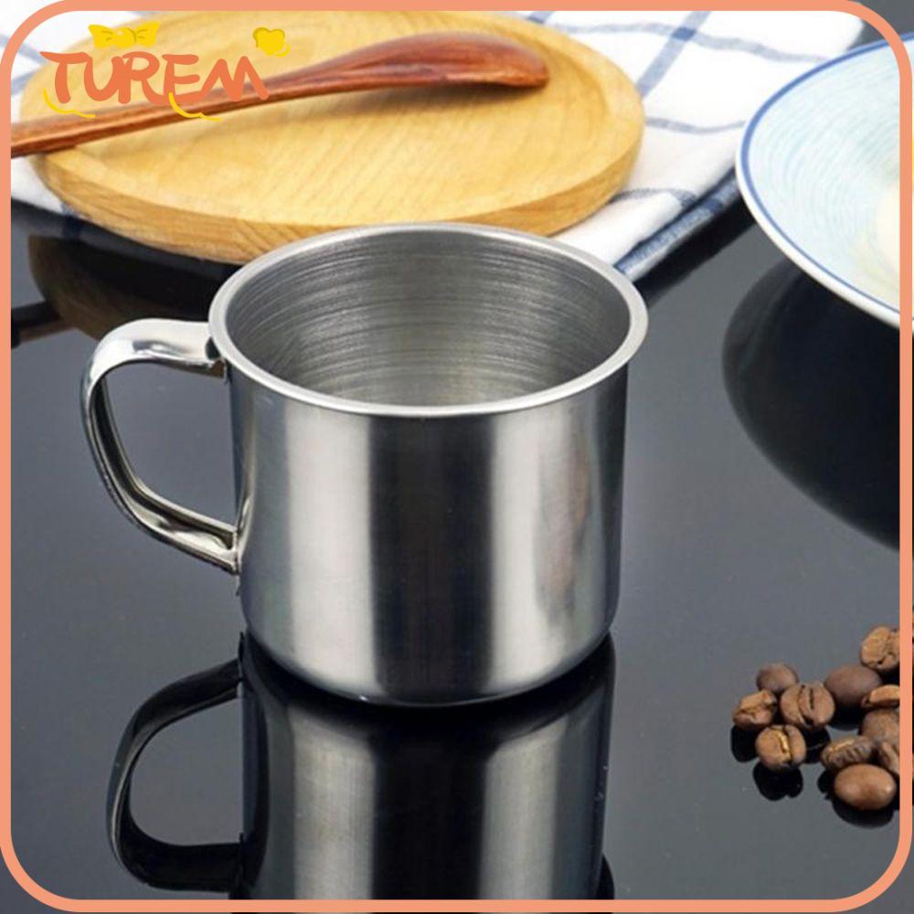 TUREM 200ml Cốc cầm tay Mini Tumbler Pint Tea Thép không gỉ