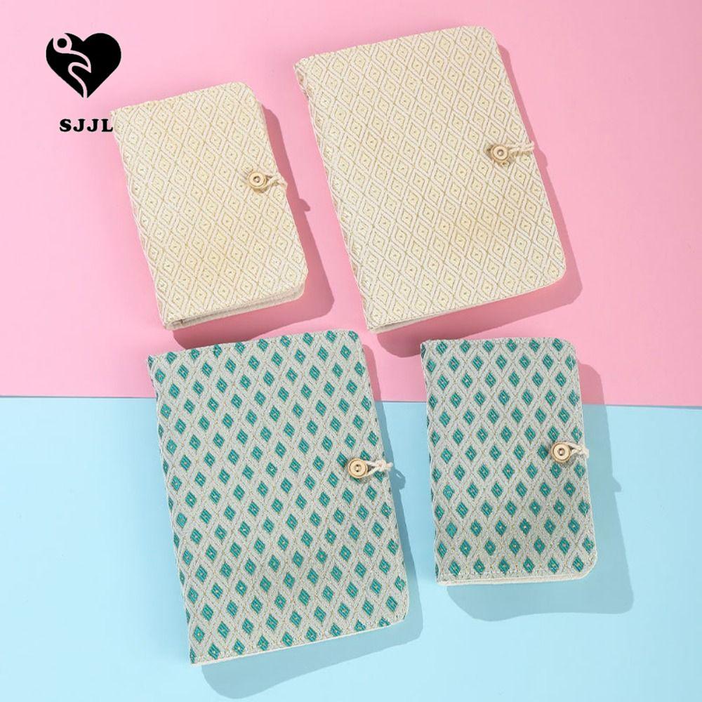 SJJL Mini Budget Binder Cover, Thêu Sáng Tạo Lá Rời Bìa Sách, Quà Tặng A5 / A6 DIY 6 Nhẫn Notebook B
